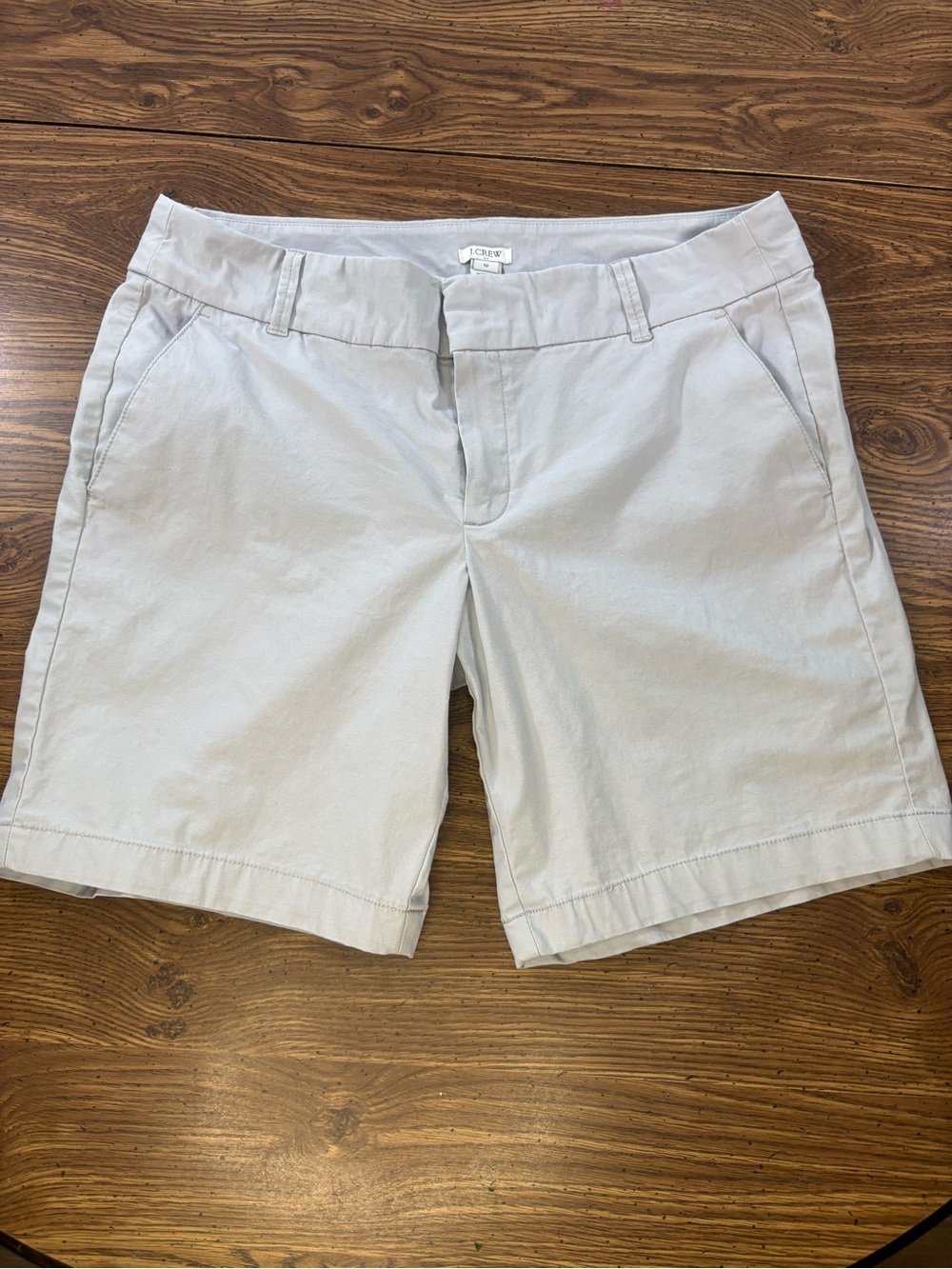 J. Crew Light Gray Cotton Chino Bermuda Shorts Size 12